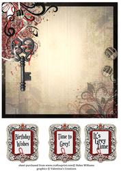 Key to the Room Insert 8x8inch Plain
