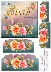 Rosy Glow Sixth Anniversary Bottom Stacker