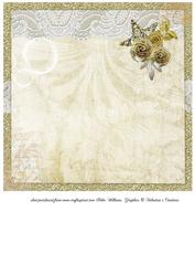 Golden Christmas Insert 8x8inch Plain
