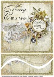 Golden Christmas Brother& Sister-in-law Bottom Swirl Stacker