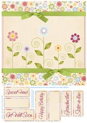 Flower Patch 8x8inch Card Front.