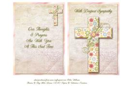 Floral Cross Sympathy Quick Card