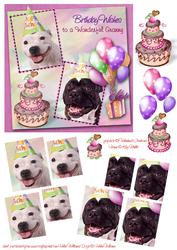 Staffie Duo Granny Birthday Pyramid