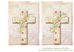 Floral Cross Sympathy Duo Pet Loss