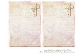Floral Cross Sympathy Duo Inserts 7x5inch