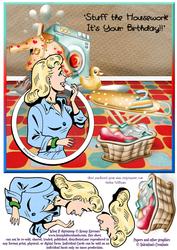 Perfect Housewife Stuff the Housework 8x8in Step by Step