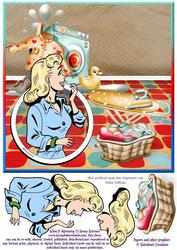 Perfect Housewife 8x8in Step by Step