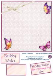 Butterfly Trio 8x8in Insert