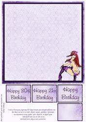 Sexy in Purple & Lace 8x8in Insert