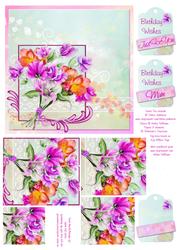 Sweet Peas & Friesa 6inch Pyramid Card Front