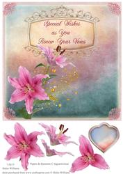 Stargazer Lily Renew Your Vows 8x8inch Step by Step