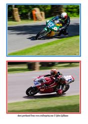 Motorbike Racing Two 7x5in Toppers
