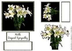 Lily Sympathy Card Fronts. Sh0079