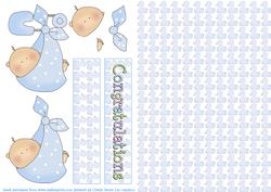 New Baby Boy Paper, Topper & Decoupage