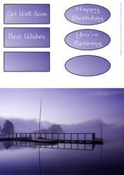 Purple Misty Morning Boat Card Front
