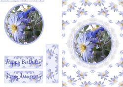 Purple Anemone & Lace Card Front
