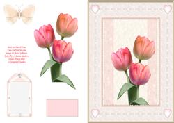 Tulips & Lace Card Front.