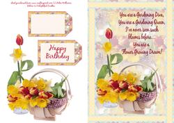 Daffodil & Tulip Gardening Diva Card