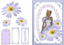 Portrait Pearls & Anemone Card Front