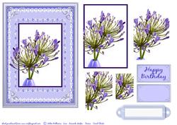Purple Floral Pyramid.