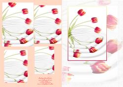 Tulip Reflections Pyramid Card Front