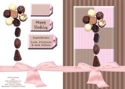 Chocolate Flower Card Front
