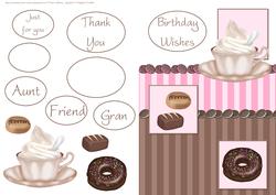 Latte & Do-nut Card Front