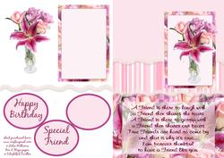 Special Friend Lily & Rose Card Front