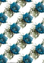 Teal Anemone Background Large Flower