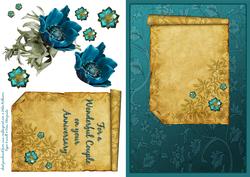 Anemone Anniversary Step by Step in Teal