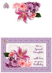 Lily & Rose Special Daughter Birthday Card