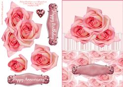 Pink Rose Trio Step by Step