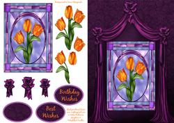 Stained Glass Tulip & Drapes Step by Step
