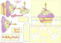 Cupcake Wishes Step by Step in Yellow