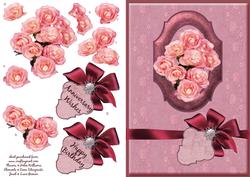 Pink Rose Bouquet Step by Step