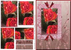 Orange & Yellow Rose Pyramid