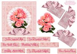 Pink Rose Bouquet Step by Step