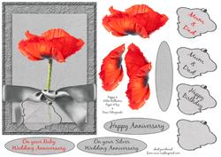 Poppy on Silver Step by Step