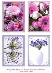 Four Framed Floral Toppers