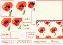 Stunning Poppy on Peachy Cream Pyramid