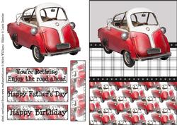 Red Car Father's Day / Male Birthday Card