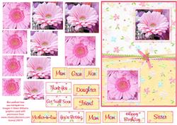 Pink Gerbera Double Pyramid