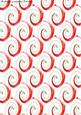 Floral Swirl in Orange & Green Paper