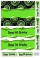Lime Green Swirl Contemporary Teenage Card Front
