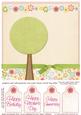 Add Your Own Buttons Tree Card Front 8x8 Inch