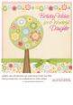 Floral Tree 8x8inch Card Front Daughter Add Your Own Buttons