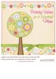 Floral Tree 8x8inch Card Front Mum Add Your Own Buttons