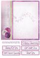 Purple Birdcage & Paper Flower 8x8inch Insert
