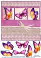 Butterfly Trio & Vintage Lace 8x8in Step by Step
