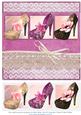 Shoe Trio & Vintage Lace 8x8in Topper